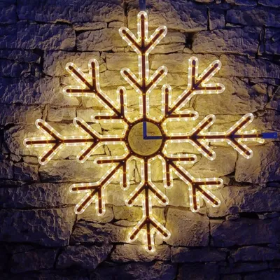 Obrázok produktu pre DECOLED LED svetelná vločka X, závesná 3D tlač, priemer. 85 cm, teplo biela