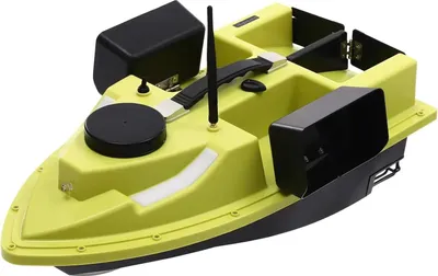 Obrázek produktu pro Krmný člun - vrhač návnad - dosah vysílačky 500 m - GPS - LCD Fishfinder/Echosounder - ABS kryt - žlutá barva