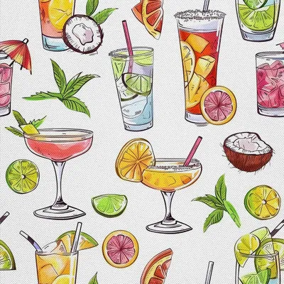 Produktbild von OUTDOOR DEKOSTOFFE OXFORD - Motiv Cocktail | DX8596