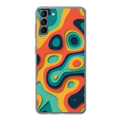 Produktbild von MuchoWow® Handyhülle Schutzhülle Hülle für Samsung Galaxy S21 Plus Kreis - Muster - Farben Silikon Softcase Handy Hülle - Handy-Tasche