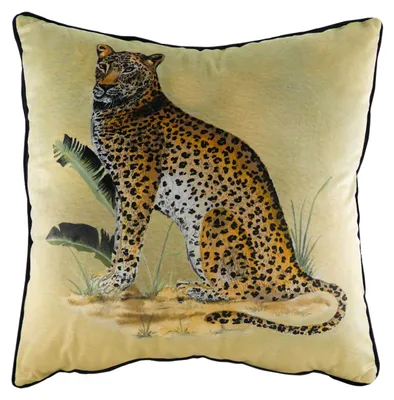 Kissen mit Leopardenmotiv, Polyester, 50 x 50 cm