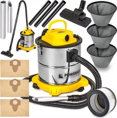 Obrázek produktu pro POWERMAT Elektrický krbový vysavač, průmyslový vysavač 2000W, 20l, 2v1 PM-ESP-2000