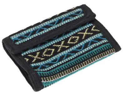 Produktbild von Ethno Stoff Portemonnaie Nepal - Modell 21, Uni - Erwachsene, Mehrfarbig, Baumwolle, 10*11*2 cm, Portemonnaies
