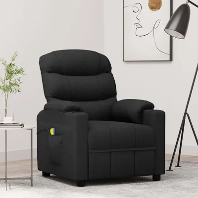 Obrázok produktu pre Masážne kreslo The Living Store Black Fabric