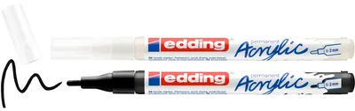 Immagine prodotto di edding 5300 Acrylic "Pennarello acrilico - Nero/Bianco", punta fine, confezione da 2