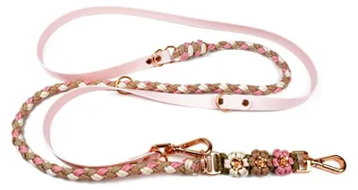 Produktbild von Hundeleine Blumen Biothane Paracord (Rosa, M, Leinenlänge: 250 cm)