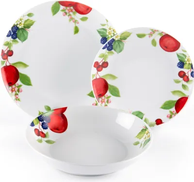 Produktbild von Excelsa Geschirrset 18-teiliges Apple Porzellan Bunt
