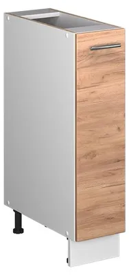 Image de Meuble de cuisine Vicco Fame-Line Chêne de force doré/Blanc 20cm, PT Chêne, Model 61670
