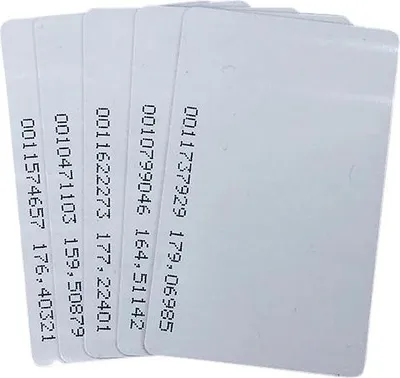 Obrázok produktu pre 5x RFID 125KHz Identifikačné karty Karty s pečiatkami Kontrola prístupu Časové hodiny