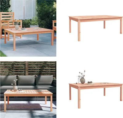 Imagen del producto de vidaXL Mesa de jardín de 121x82,5x45 cm, madera maciza de douglasia - Mesa de jardín - Mesas de jardín - Mesa para terraza - Mesa para exteriores