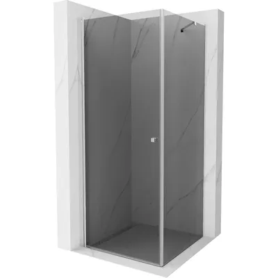 Obrázek produktu pro Mexen Pretoria sprchový kout s otočnými dveřmi 80 x 80 cm, Grafitově černá, Chromovaná - 852-080-080-01-40
