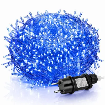 Obrázek produktu pro 100M 800LEDs 8 režimů pohádkové světla napájení, časovač, paměťová funkce, LED vánoční pohádkové světla party dekorace světlo vánoční stromek zahradní osvětlení, modré