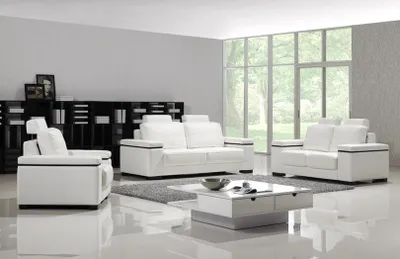 Produktbild von Sofagarnitur 3+2+1 Sitzer Set Design Sofas Polster Couchen Leder Relax Moderne