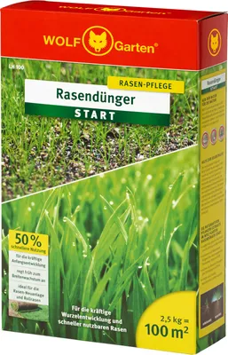 Produktbild von WOLF Garten Rasen Starter Dünger Düngemittel , Fläche: 100m²