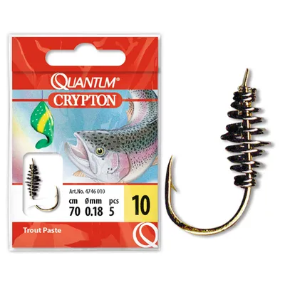 Immagine prodotto di Quantum Crypton Trout Paste pasta spirale ami taglia 6 legati 0,70m