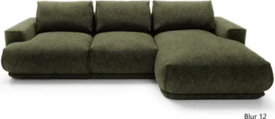 Produktbild von Ecksofa - Eckcouch L-Form, Sofa Couch, mit Schlaffunktion, Bettkasten, Kissen, Polstermöbel, Divo II Grün ,RECHTS, Blur 12