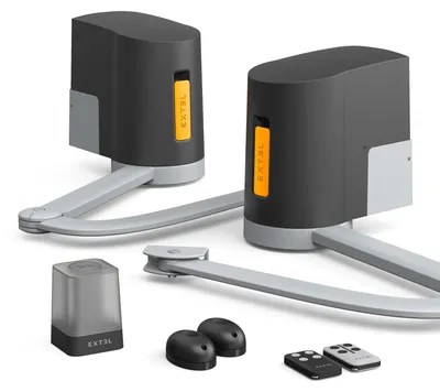Produktbild von Angeschlossene Motorisierung mit Gelenkarmen für Drehflügeltore : 2.5m/250kg pro Flügel - XB250 - Extel Umii - 761005