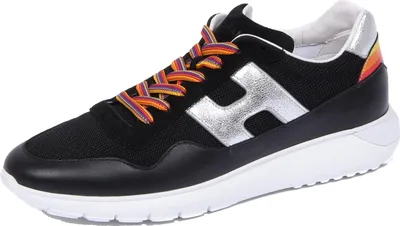 Produktbild von 1176J sneaker donna schwarz/silber HOGAN H371 INTERACTIVE 3 Regenbogen Schuh Frau