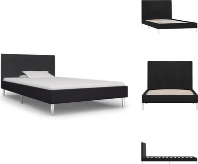Produktbild von vidaXL Bettgestell Schwarz Stoff 90x200 cm -  Betten & Bettgestelle