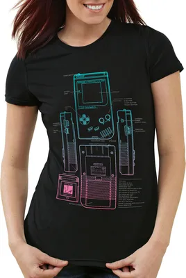 Produktbild von style3 Game Handheld Damen T-Shirt retro boy classic gamer, Größe:2XL