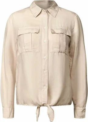 Produktbild von LINEN_LI/CV_ Solid Knot Blouse 16247 pumice beige Größe M