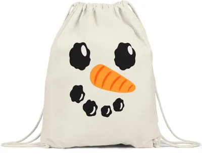 Produktbild von Schneemann Turnbeutel Gymsack Karotte Winter Winterzeit Dezember Kälte Weihnachten Advent Snow