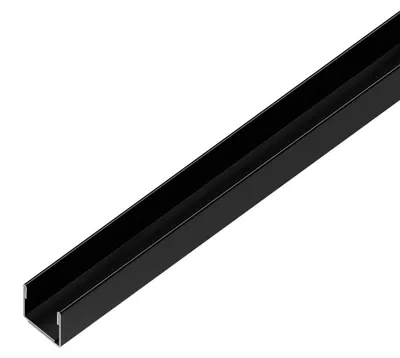 Obrázek produktu pro EX1/KP7/2 profil pro vsazení skla ACARA, nerez V2A RAL9005 černá matná, 13 mm, 1 m