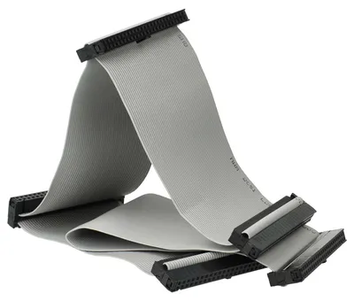 Produktbild von vhbw SCSI-Flachbandkabel zum Anschluss von 5 SCSI-Geräten - Innenkabel, 50-polig, 50 cm