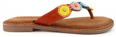 Produktbild von Lazamani Leder tan multi Pantolette Braun in Gr. 36