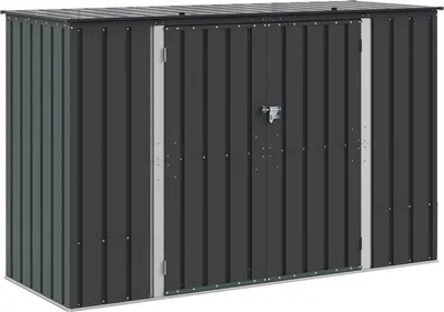Immagine prodotto di vidaXL Contenitore da giardino nero 214 x 82 x 132 cm in acciaio