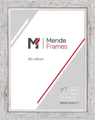 Produktbild von MendeFrames Bilderrahmen H660 Shabby-Chic 60x80 cm weiß mit Antireflexglas