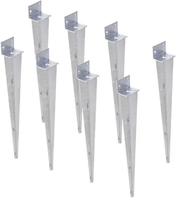 Produktbild von Set Einschlag-Bodenhülse L 40 x 500 mm Pfostenträger Einschlaghülse Feuerverzink 8 Stück