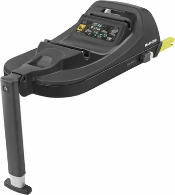 A black Maxi-Cosi CabrioFix i-Size ISOFIX base station is shown from a diagonal angle on a white background.
