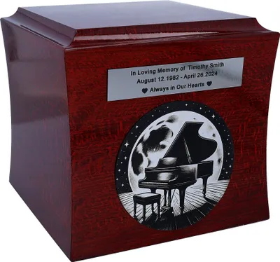 Produktbild von Exklusive Holzurne Für Einen Pianisten, Personalisierte Urne