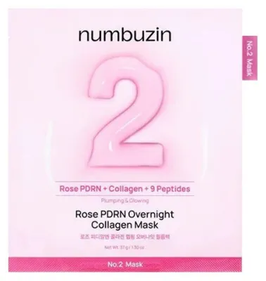 Obrázek produktu pro Numbuzin – No. 2 Rose PDRN noční kolagenová maska, 1 ks