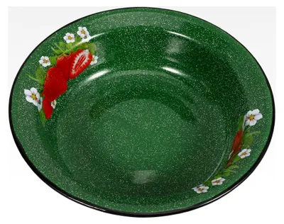 Produktbild von Emaille Suppenschüssel 22 cm Vintage Retro Küchenschale aus stabilem Emaillematerial