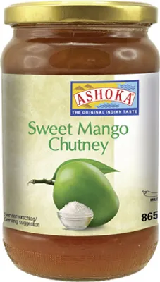 Produktbild von Ashoka Mango Chutney Original süß-sauer, mit Mangostücken 6 x 865 g Gläser