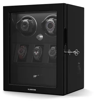 Produktbild von Klarstein ChronoVault Uhrenbeweger für 5 Uhren – Automatik-Uhrenbeweger mit Leisem Japanischem Motor, , 4 Rotationsmodi & 3 Richtungen, LED-Beleuchtung & Schmuckschublade
