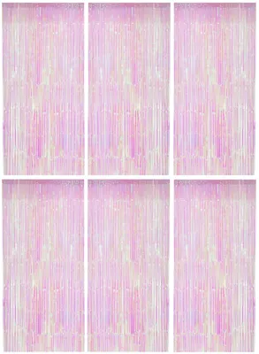 Produktbild von 6x Lametta Vorhang - Einhorn - 91x244 cm