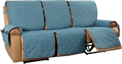 Produktbild von Sofabezug Sofaüberwurf Anti-Rutsch Sofa Schonbezug Wasserdichtes Sofabezüge Quilted Sofabezüge für Hunde Haustiere( 3-Sitzer,Blau)