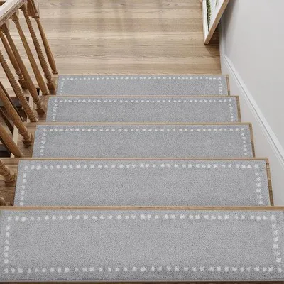 Produktbild von Famanu Treppenmatten Set von 15 Antirutsch-Trapmatten 76 x 20 cm - Geräuschdämpfend