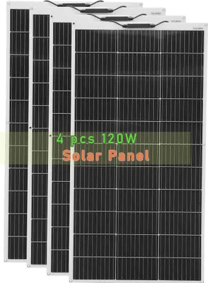 Obrázok produktu pre Flexibilný solárny panel, vysoká účinnosť 24 %, ľahký a prenosný, 480 W