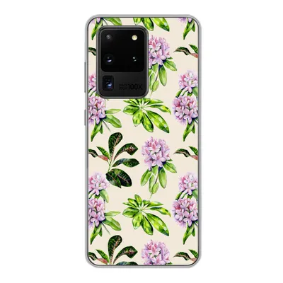 Produktbild von MuchoWow® Handyhülle Schutzhülle Hülle für Samsung Galaxy S20 Ultra Hortensien - Pflanzen - Muster Silikon Softcase Handy Hülle - Karteninhaber