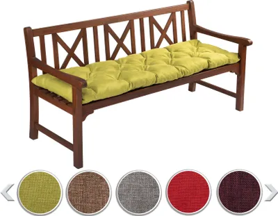 Produktbild von sunnypillow Bankauflage Stuhlkissen Bankkissen 180 x 30 cm Sitzkissen für Hollywoodschaukel Polsterauflage Auflage für Gartenbank viele Farben und Größen zur Auswahl Grün