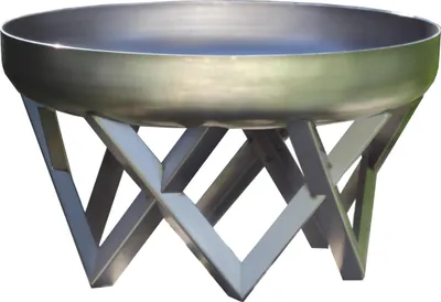Produktbild von SvenskaV Super XXL Feuerschale VENTA, Edelstahl, Silber, 2,5 mm Materialstärke, 18 kg, für Garten & Terrasse, europäische Handarbeit
