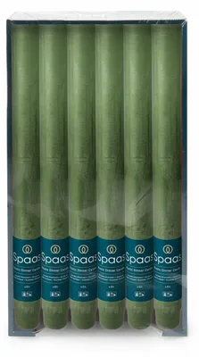 Produktbild von Spaas Dinnerkerzen rustikal - grun - 12x - 25 cm - 10 Brennstunden