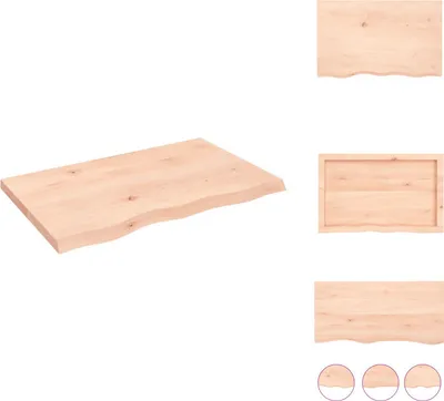 Obrázek produktu pro vidaXL Nástěnná police 80x50x(2-4) cm dubový masiv neošetřený - Nástěnné police