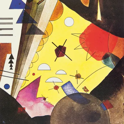 Produktbild von Wassily Kandinsky Kunstdruck Bild - Spannung In Der Höhe, 1924 (100 x 100 cm)