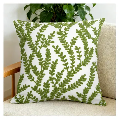 Produktbild von Kissenbezüge 45x45 cm 1er Set mit grünen Blättern für die Dekoration