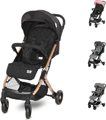 Produktbild von Lorelli Kinderwagen Fiorano faltbar, Ablagekorb, Frontbügel abnehmbar, Bremse schwarz